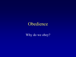 Obedience - Grand Haven Area Public Schools