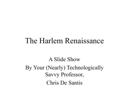 PowerPoint Presentation - The Harlem Renaissance