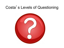 Costa’s Levels of Questioning