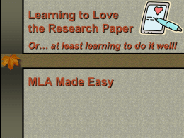 Learning to Love the Research Paper