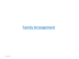 Family arrangements - Indian Merchants' Chamber