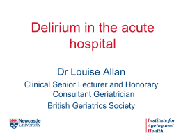 Delirium in the acute hospital