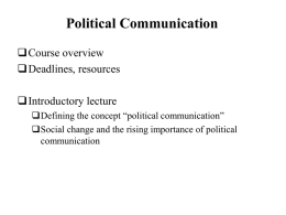 Political Communication - E