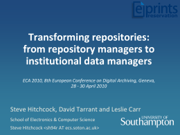 Digital Preservation Tools for Repository Managers