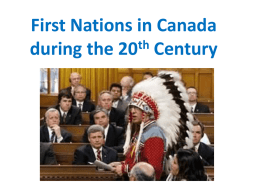 First Nations in Canada during the 20th Century