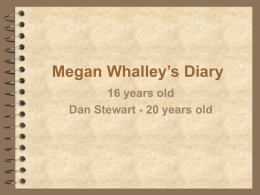 Megan Whalley’s Diary