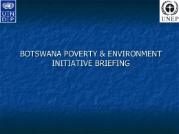 The Poverty and Environment Initiative