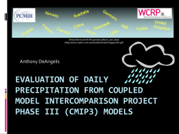 Evaluation of Daily precipitation from Coupled Model