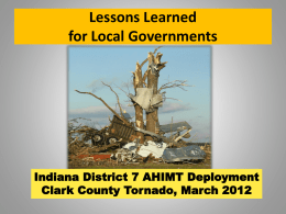 Indiana District 7 AHIMT Deployment Lessons Learned for