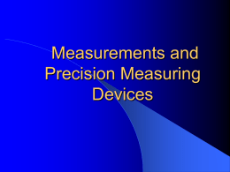 Mechanical Measurements and Measuring Devices