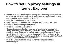 How to set up proxy settings in Internet Explorer