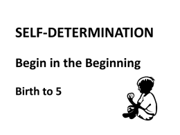 SELF-DETERMINATION - The Arc of Tennessee