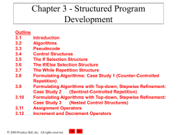 Chapter 2 - Control Structures