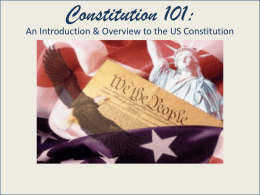 United States Constitution 101 - Montgomery County Schools, NC