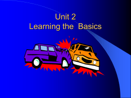 Unit 2 Learning the Basics