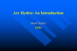 ESRINW2004 Arc Hydro Presentation - UT Web