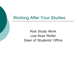 Working After Your Studies - University of East Anglia