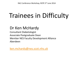 Trainees in Difficulty - Royal College of Physicians of