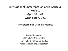 18th National Conference on Child Abuse & Neglect April 18