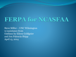 FERPA for NCASFAA