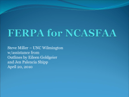 FERPA for NCASFAA