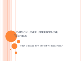 Common Core Curriculum: