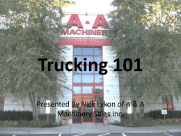 Trucking 101 - Machinery Dealers National Association