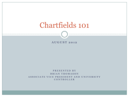 Chartfields 101 - Pepperdine University