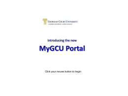 GCU Portal Manual