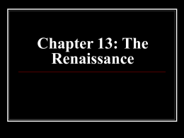 Chapter 13: The Renaissance
