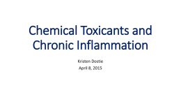 Chemical Toxicants and Chronic Inflammation