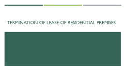 Termination of lease of residential premises