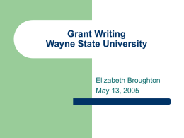 Grantwriting - Wayne State University