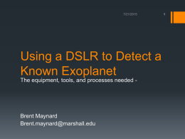 Using a DSLR to Detect a Known Exoplanet