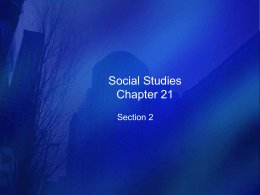 Social Studies Chapter 21 - Good Shepherd Catholic Church