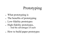 Prototyping - University of Tulsa