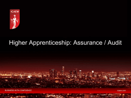 Higher Apprenticeships - Institute of Chartered