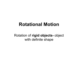 Rotational Motion - Damien Honors Physics
