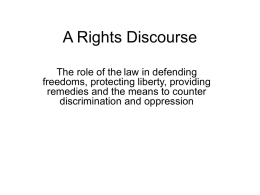 A Rights discourse