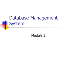 Database Management System - The Institute of Finance