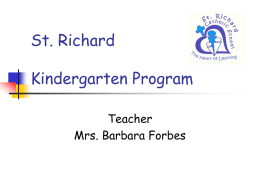 St. Richard Kindergarten Program