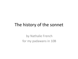 The history of the sonnet