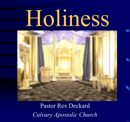 Holiness - Calvary Apostolic Church