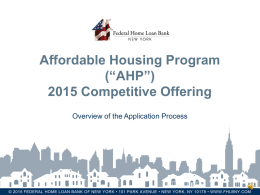 AHP 2015 Competitive Offering