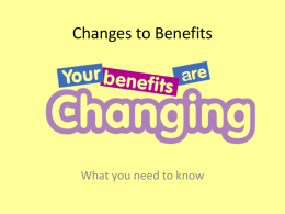 Changes to Benefits