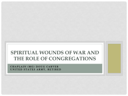 Spiritual Wounds of War and the Church