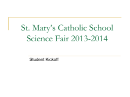 St. Mary’s Science Fair