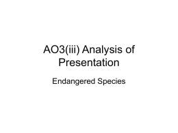 AO3(iii) Analysis of Presentation