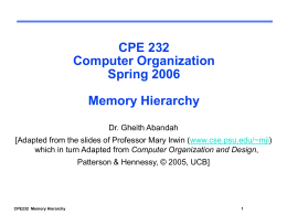 CPE 232. Computer Organization