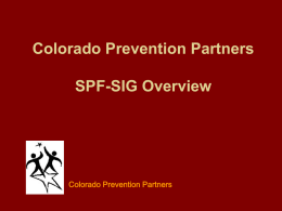 Colorado Prevention Partners Regional Training